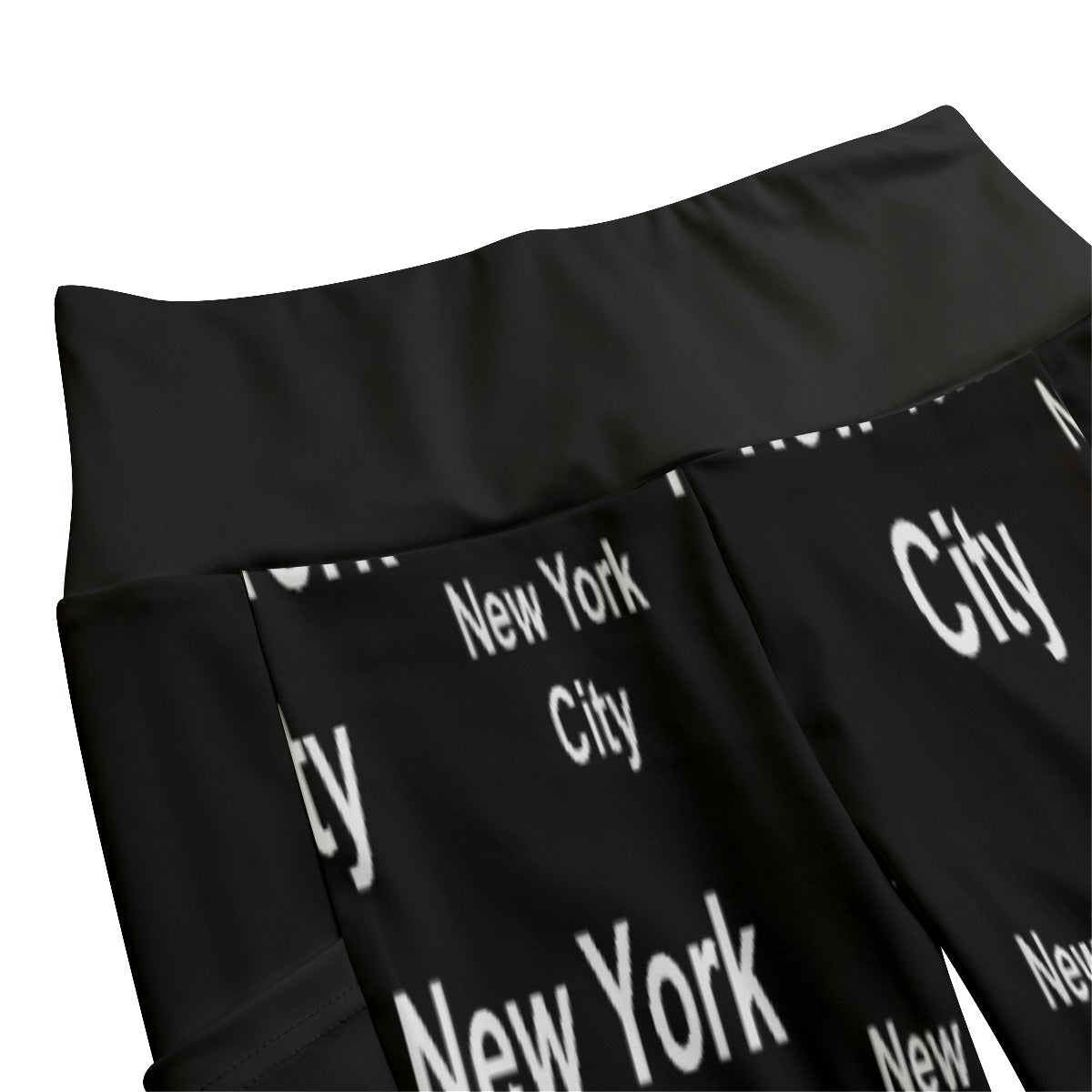 New York City Black High Waist Leggings With Side Pockets up to 6 XL