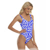 Blue & White Leopard Swimsuit up to 3 XL (FWS)