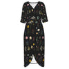 Wildflowers Black Long Dress up to 3 XL (FWS)