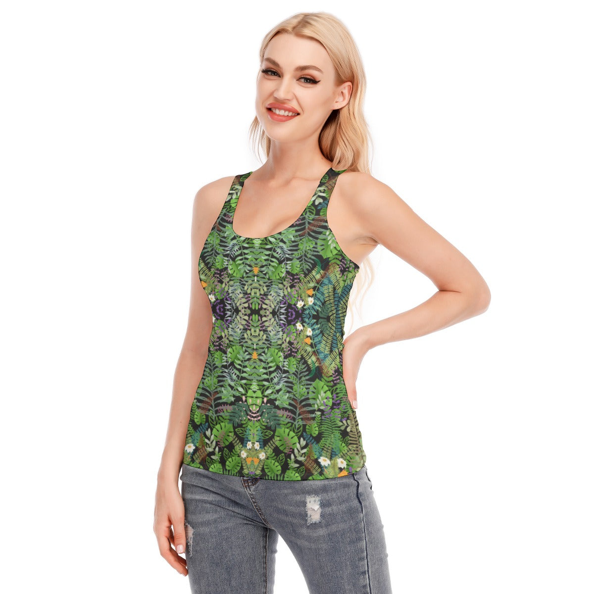 Graphic Jungle Racerback Tank Top | 190GSM Cotton up to 3 XL (FWS)