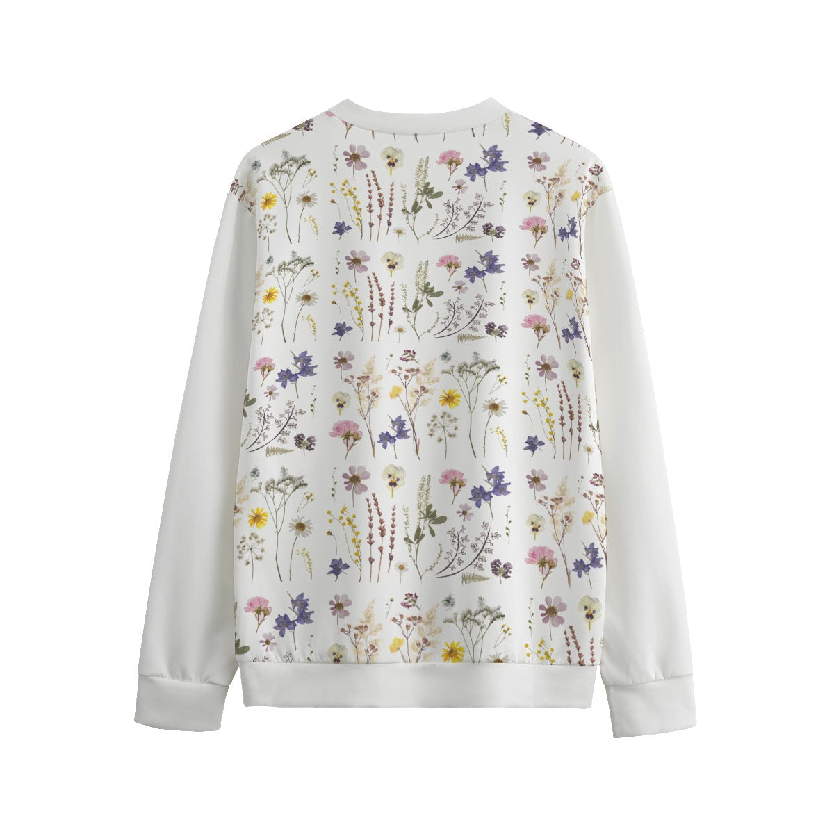 Wildflowers White Cotton Sweatshirt up to 6 XL