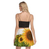 Sunflowers Mini Skater Skirt No Pockets up to 3 XL