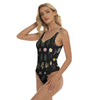 Wildflowers Black Swimsuit up to 3 XL (FWS)