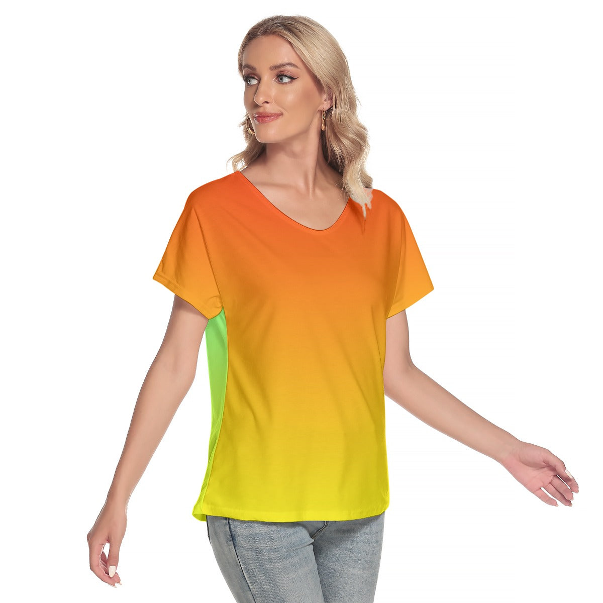 Ombre Orange Yellow Top up to 2 XL (FWS)