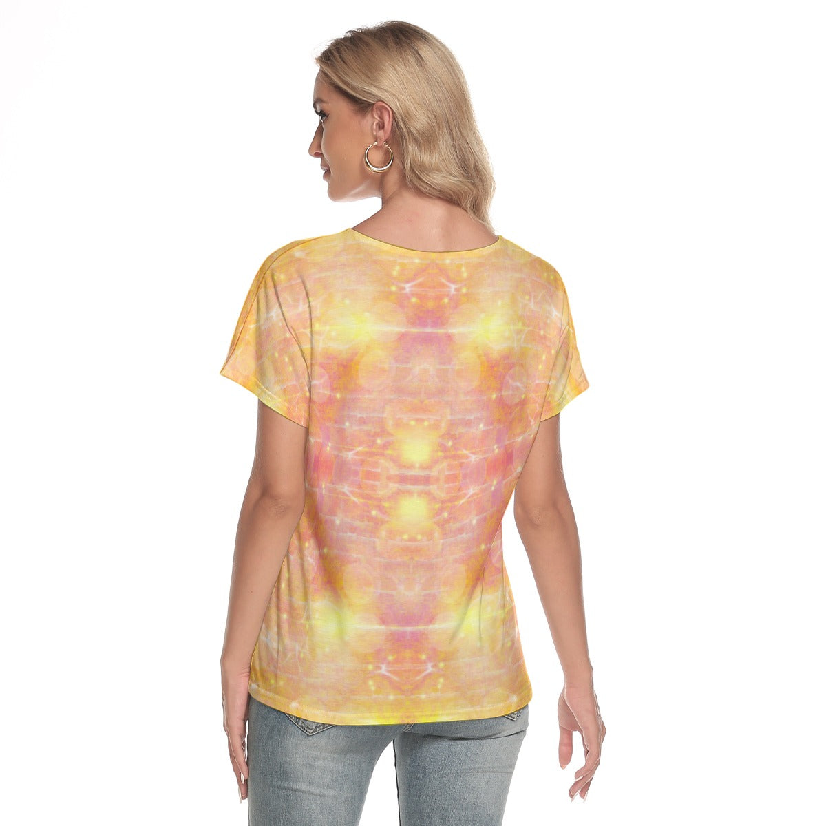 Yellow Love V-Neck Top up to 4 XL (FWS)