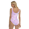 Pink & Purple Leaves Swimsuit up to 3 XL (FWS)