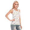 Wildflowers White Tank Top up to 5 XL (FWS)