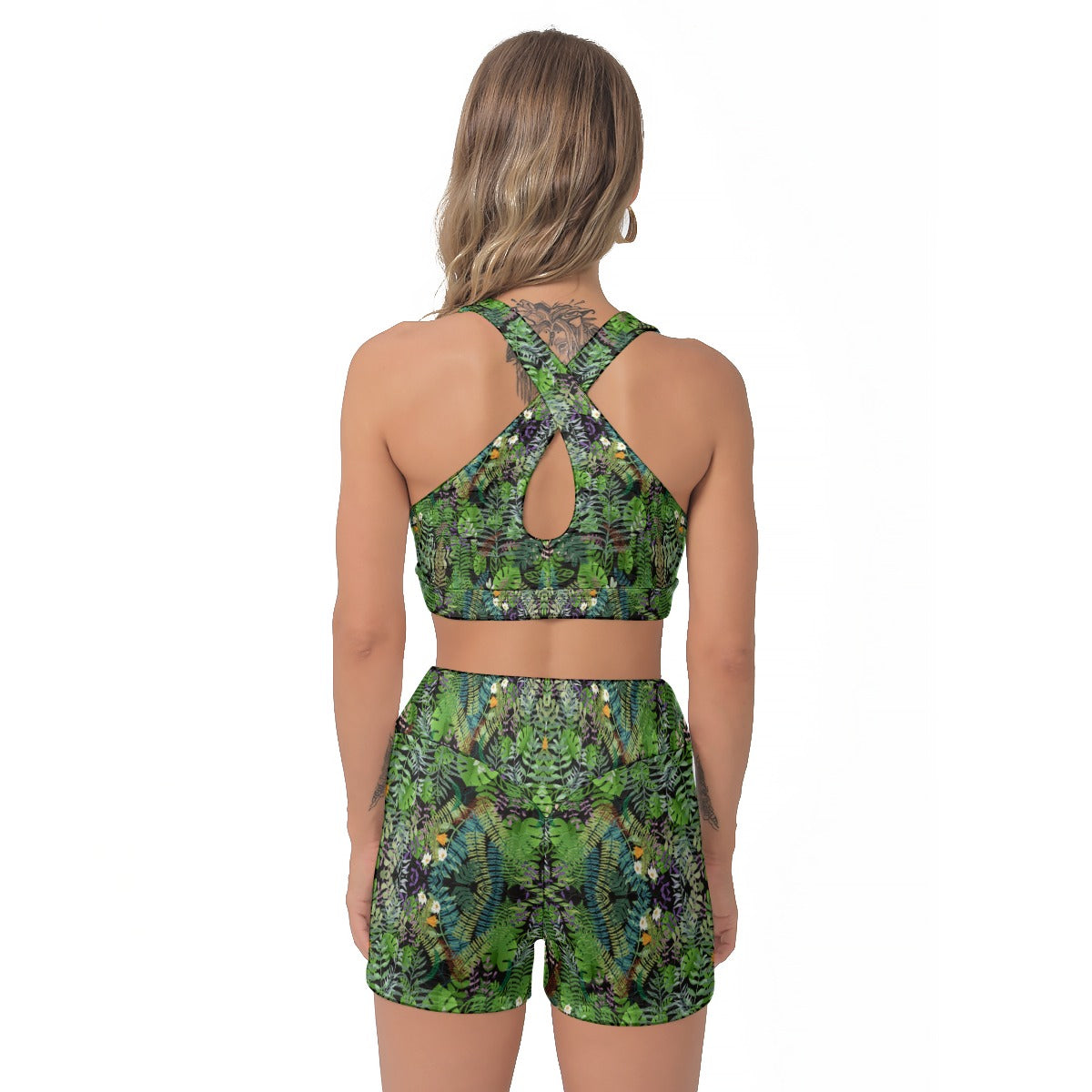 Graphic Jungle Sports Top & Shorts Set up to 2 XL (FWS)