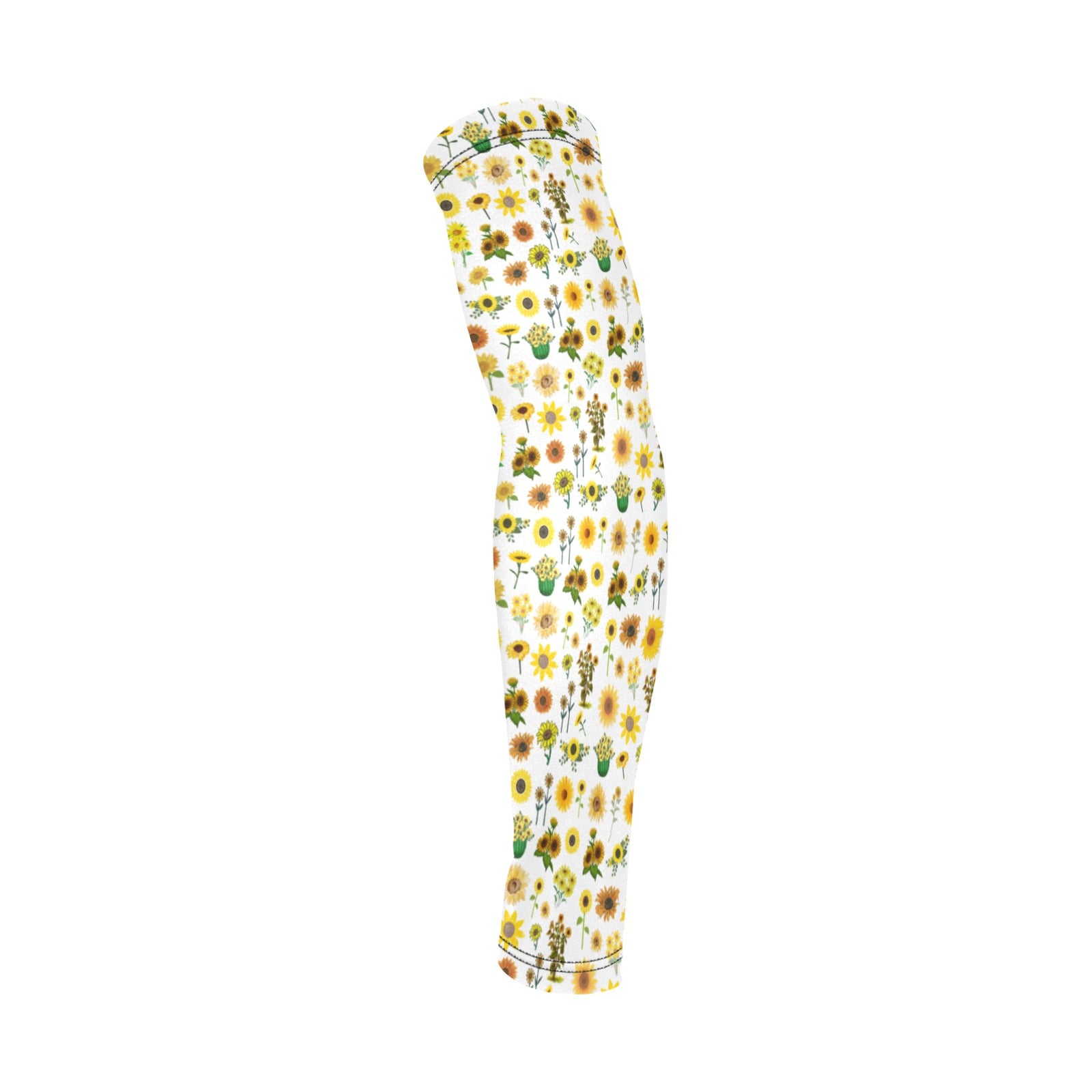 Sunflowers Graphic White Weather Protection Arm Sleeves (FWS)