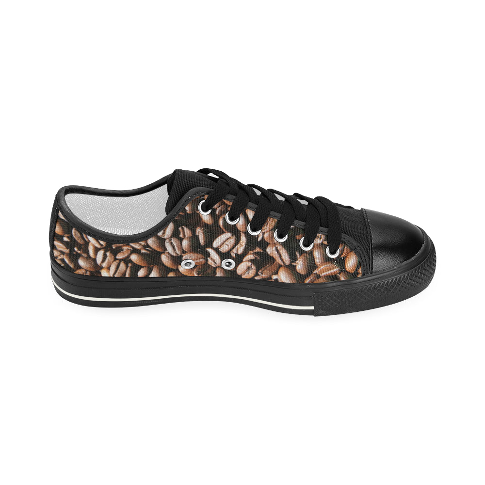 Coffee Beans Black Low Rise Shoes up to size 12