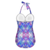 Blue Pink Aqua Halter Neck Swimsuit (FWS)