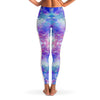 Blue Pink Aqua Mesh Panel Side Pockets Leggings (FWS)