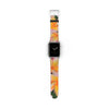 Tri Colour Frangipani iWatch Strap Vegan Leather