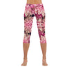 Pink Chrys Capri Leggings up to 5 XL