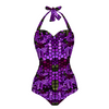 Purple Stained Glass Halter Neck Swimsuit up to 2 XL (FWS) 2