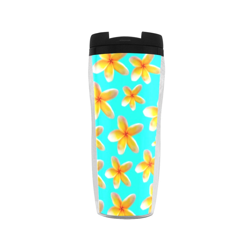 Yellow Frangipanis Aqua Reusable Cup