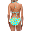 Yellow Frangipanis Aqua String Bikini up to 5 XL (FWS)