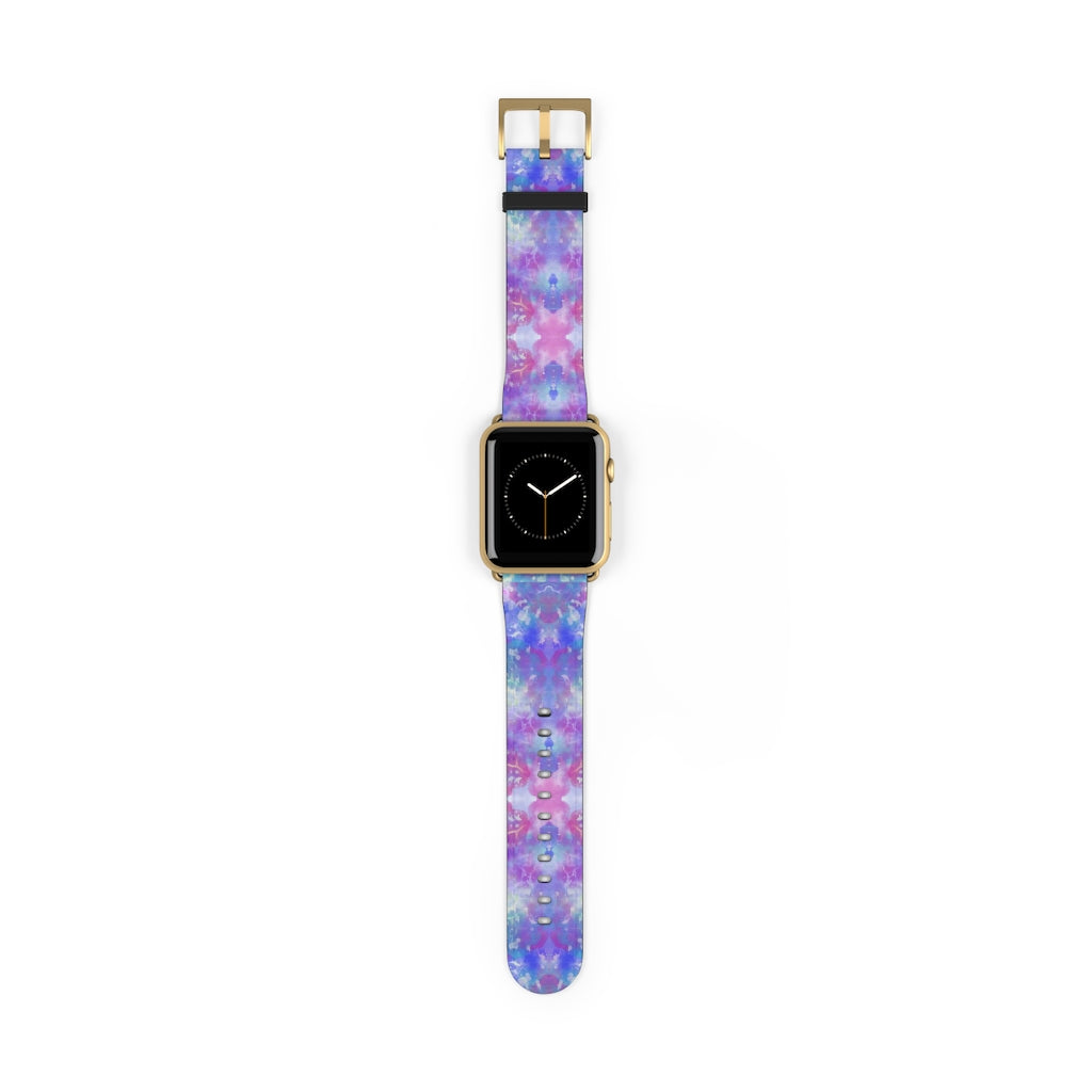 Blue Pink Aqua Apple iWatch Strap Vegan Leather