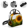 Sunflowers Insulated Lunch Bag with Handles & Shoulder Strap