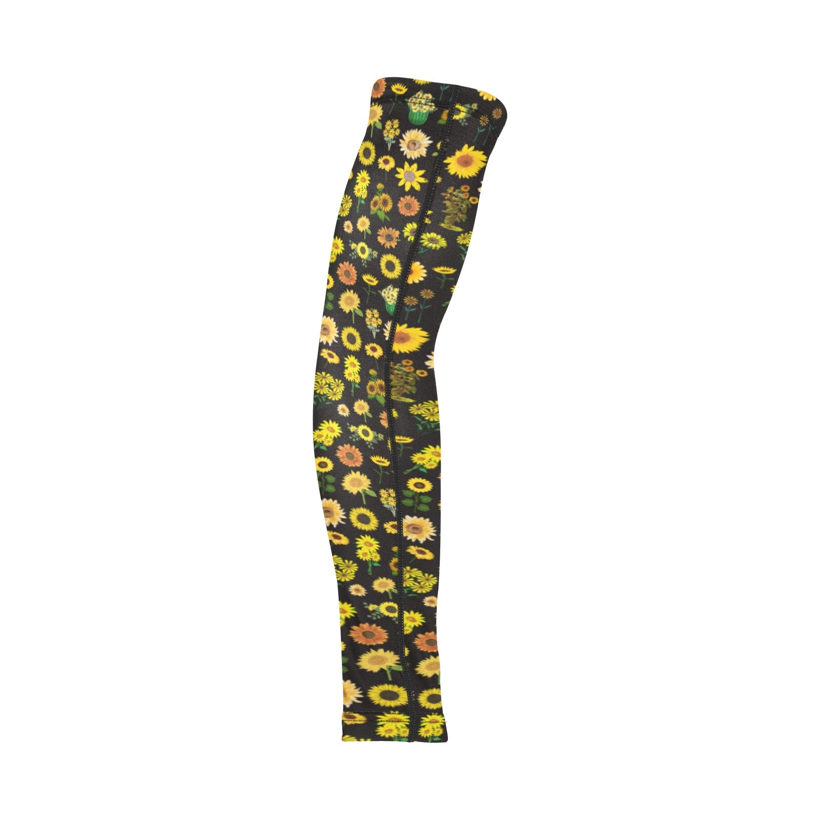 Sunflowers Graphic Black Weather Protection Arm Sleeves (FWS)