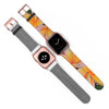 Tri Colour Frangipani iWatch Strap Vegan Leather