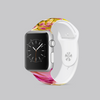 Pink Dahlia Apple Smartwatch Band TPU Rubber