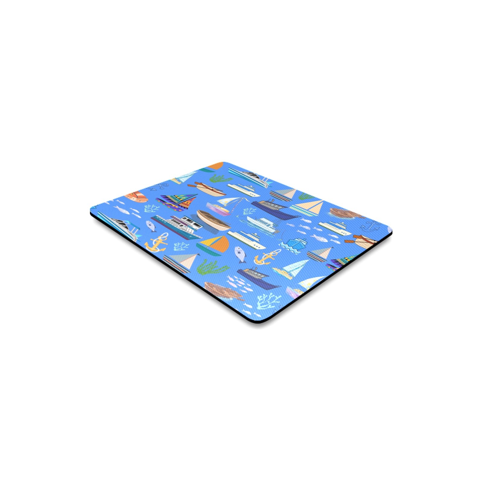 Graphic Nautical Blue Rectangle Mousepad (Made In Australia)