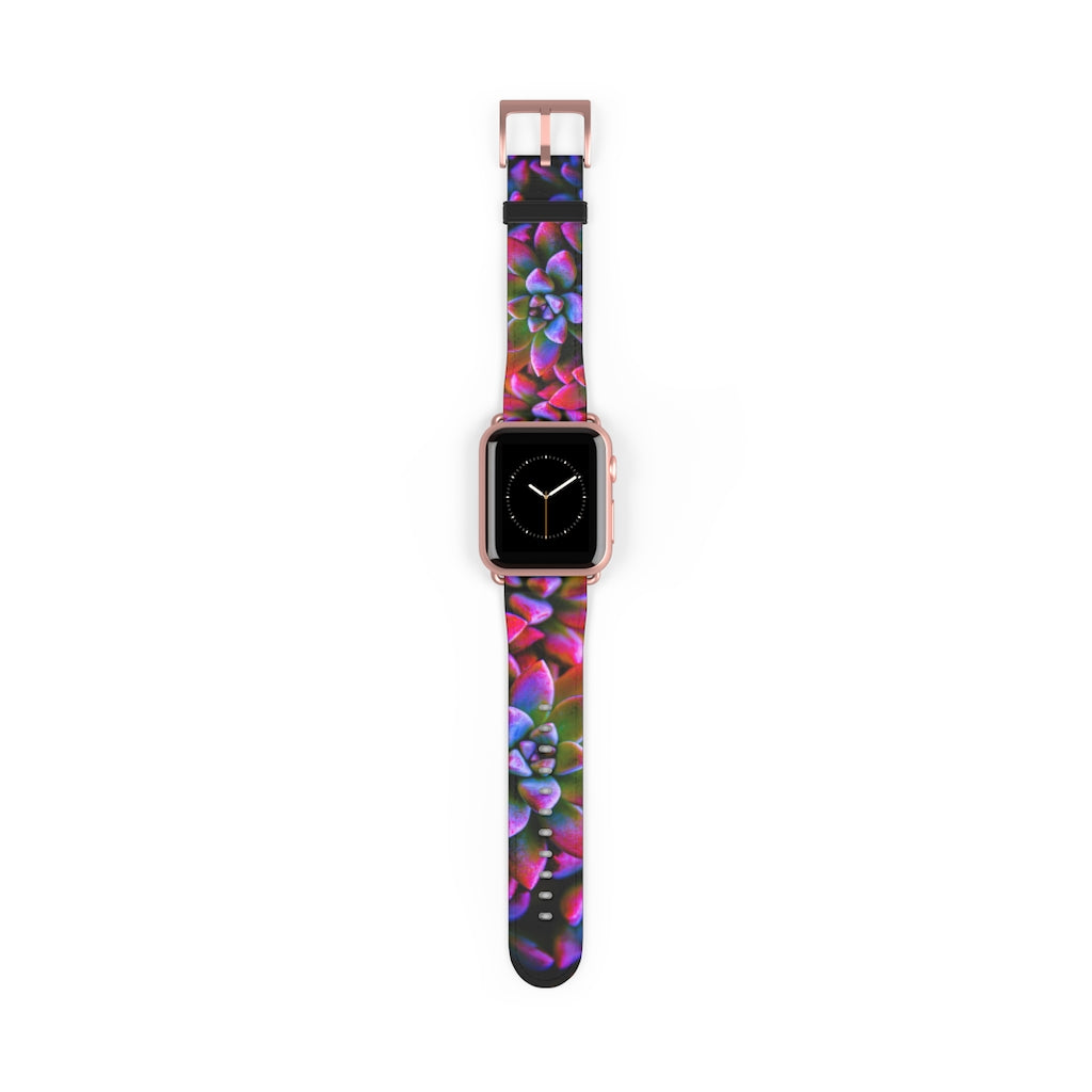 Art Succulents Apple iWatch Strap Vegan Leather