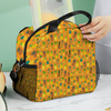 Pineapples Orange Insulated Lunch Bag with Handles & Shoulder Strap