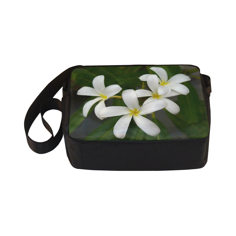 White Frangipanis Cross-Body Shoulder Bag