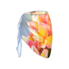 Fresh Frangipanis Short Chiffon Sarong Wrap (FWS)