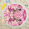 Pink Chrys Circular Beach Shawl / Blanket (FWS)