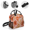 Pinky Roses Insulated Lunch Bag with Handles & Shoulder Strap