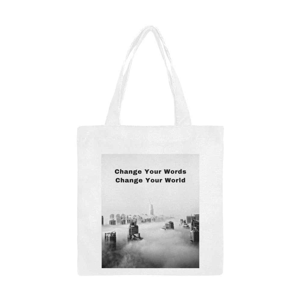 Change Your Words Large Cotton Canvas Tote Bag (Made in Australia)