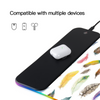 Colourful Feathers Wireless Charging Luminous Mousepad in two sizes (Shipping Worldwide)