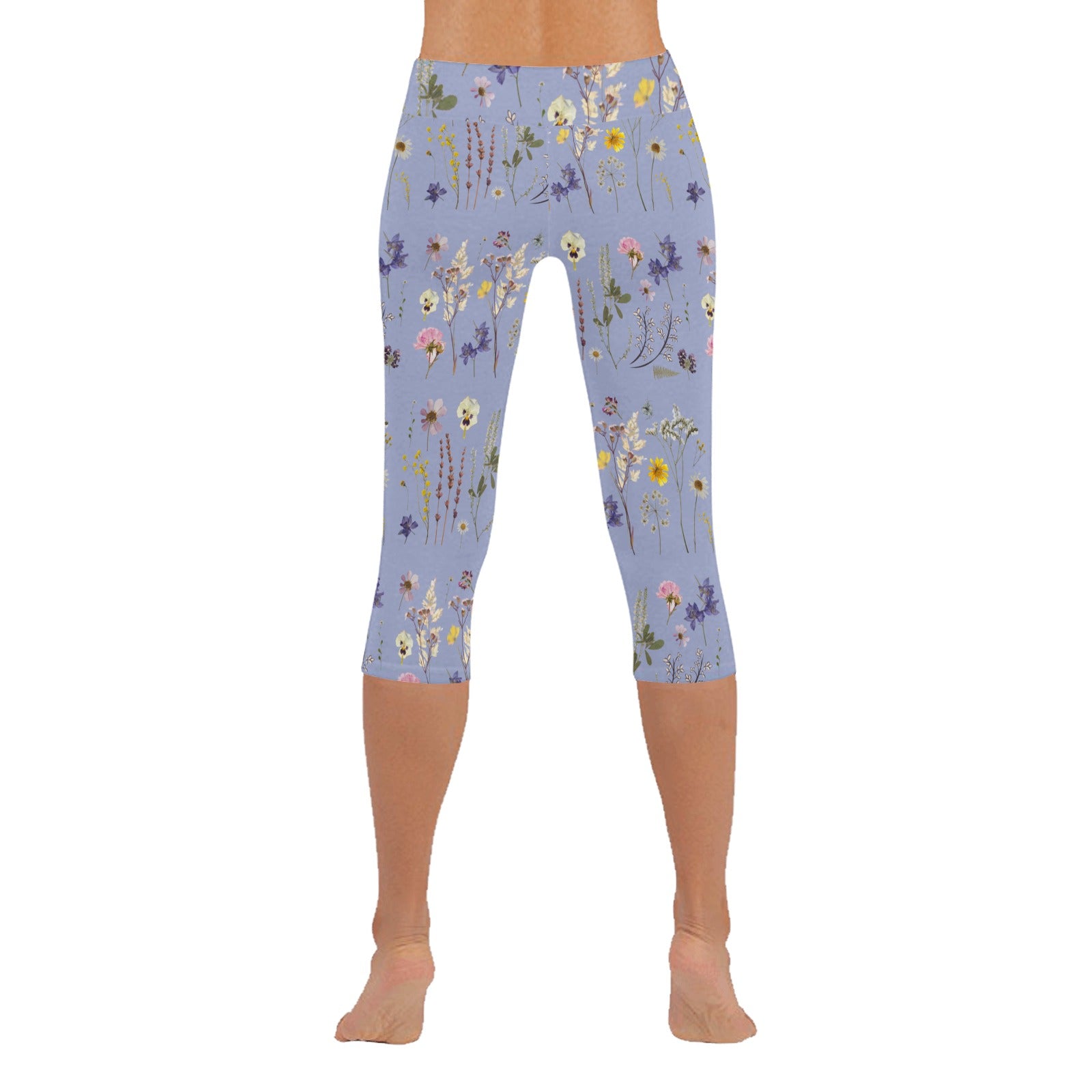 Wildflowers Lilac Capri Leggings up to 5 XL