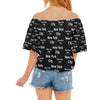 New York City Black Off Shoulder Knot Front Top up to 2 XL (FWS)