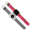 Crimson Bougainvillea Apple iWatch Replacement Strap Vegan Leather (FWS)