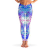 Blue Pink Aqua Mesh Panel Side Pockets Leggings (FWS)