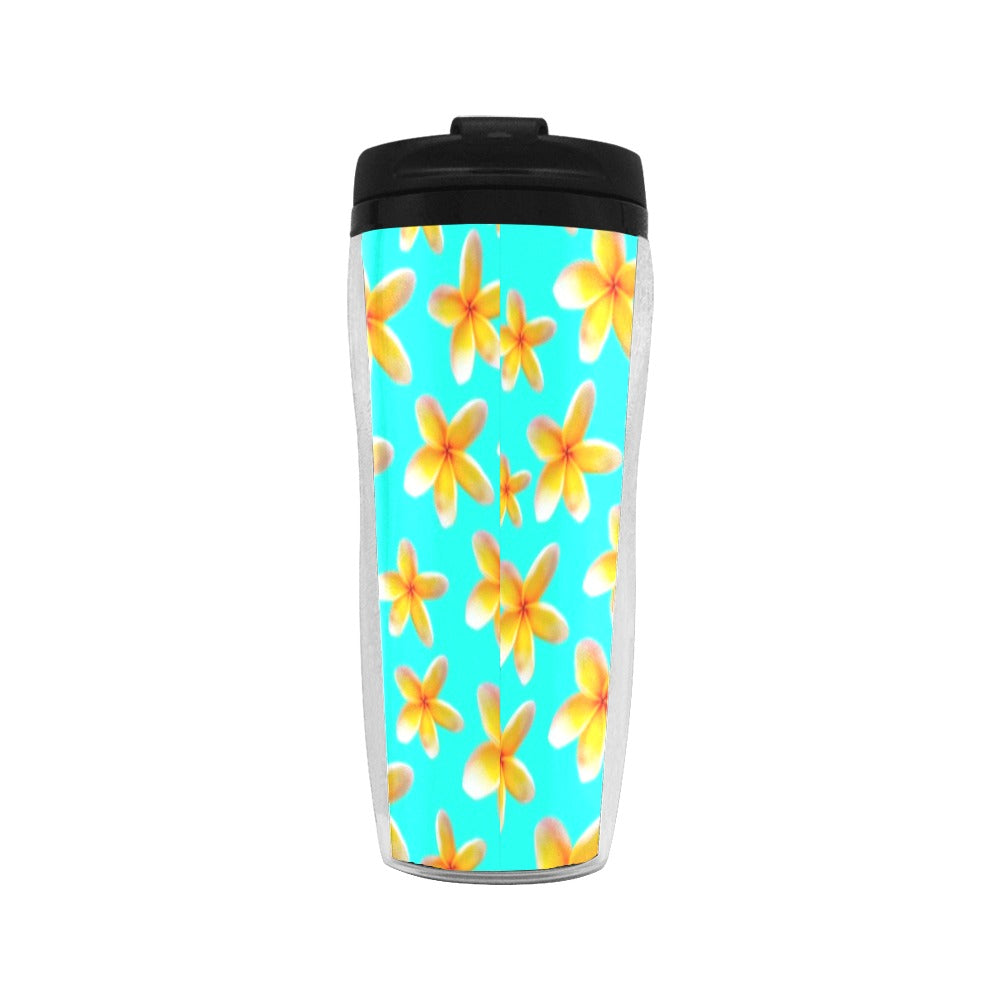 Yellow Frangipanis Aqua Reusable Cup