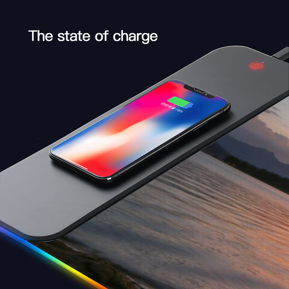 Out West Wireless Charging Luminous Mousepad in two sizes