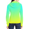 Ombre Aqua Yellow Full Zip Hoodie up to 2 XL