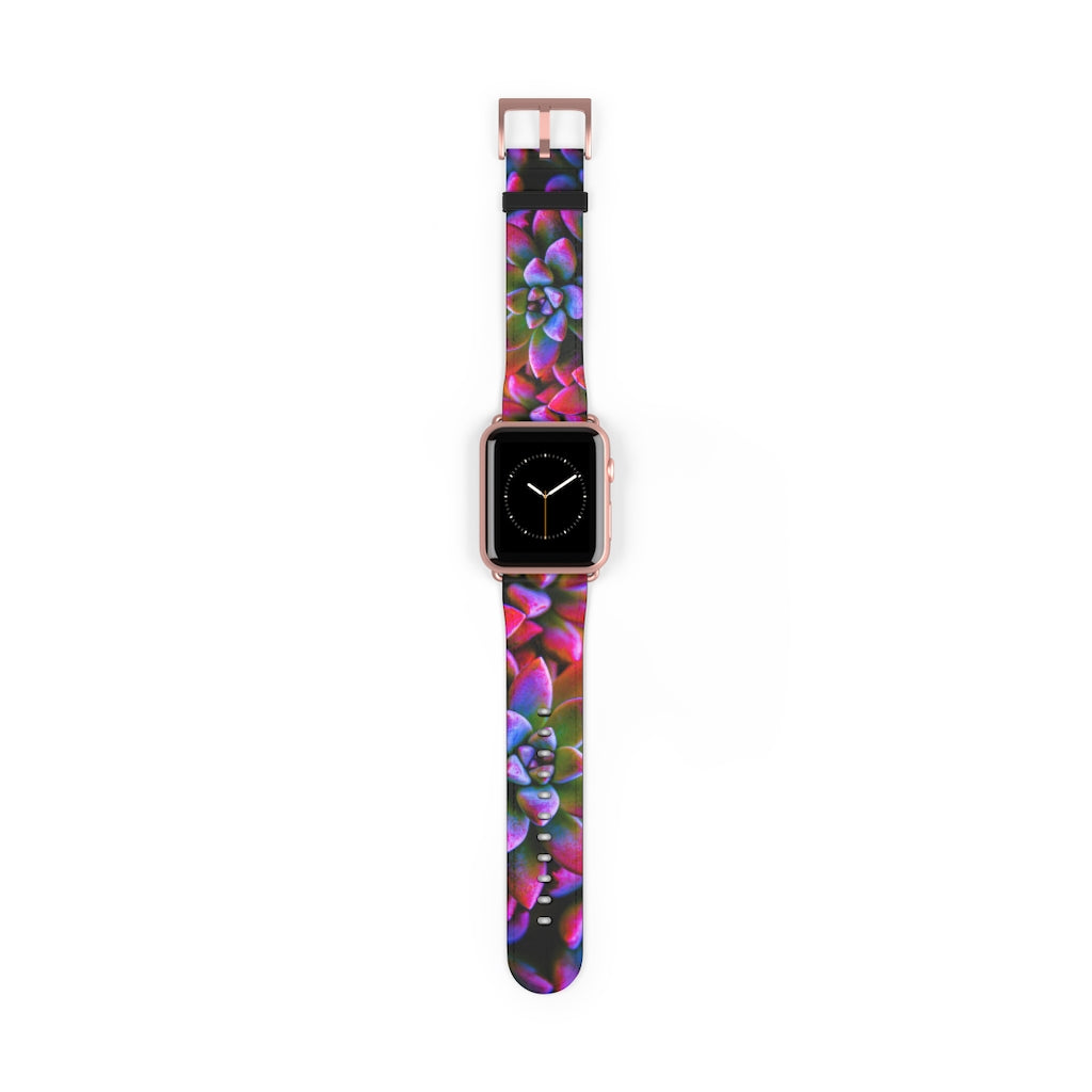 Art Succulents Apple iWatch Strap Vegan Leather