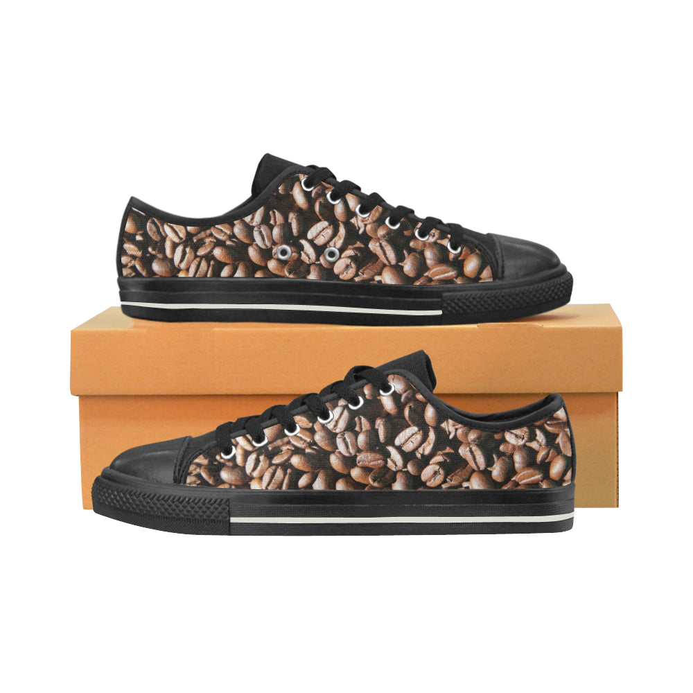 Coffee Beans Black Low Rise Shoes up to size 12