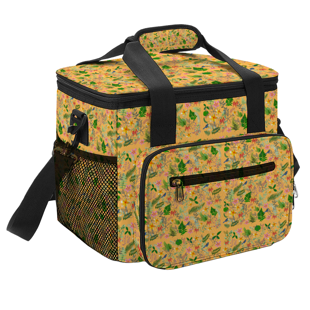 Graphic Floral Orange Multi Function Waterproof Bag