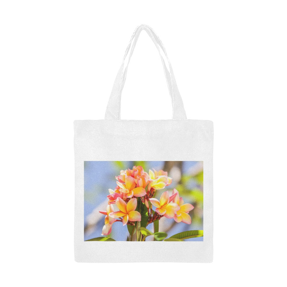 Fresh Frangipanis Large Cotton Canvas Tote Bag (Made in Australia)