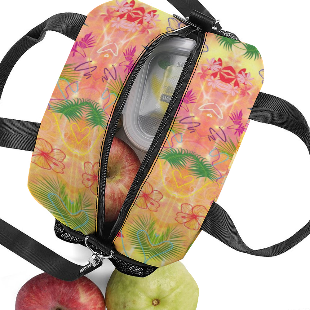 Hawaiian Gold Insulated Lunch Bag with Handles & Shoulder Strap