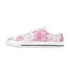Pink Leaves Women's Low Rise Shoes