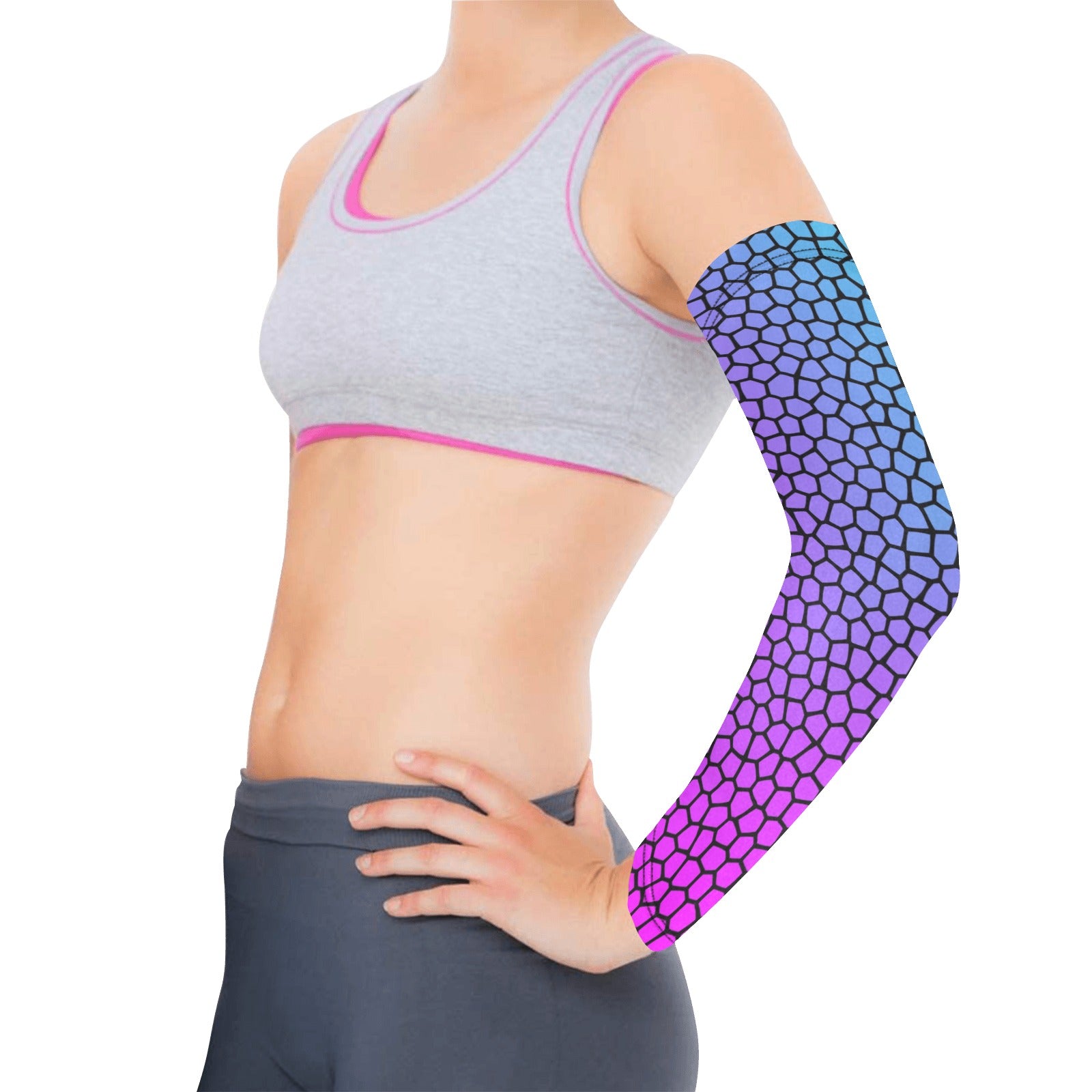 Pink Blue Stained Glass Weather Protection Arm Sleeves (FWS)