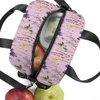 Wildflowers Pink Insulated Lunch Bag with Handles & Top Strap